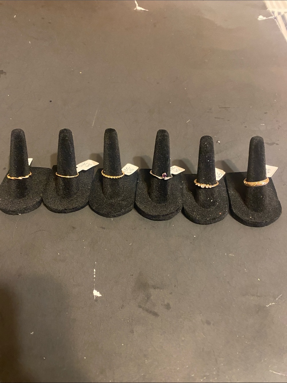 Delicate Gold Stackable Women's Rings - Set of 6